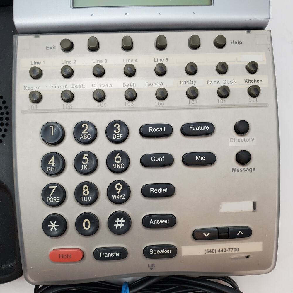 NEC DTERM80 DTH-16d-2 (BK)TEL Office Phone 780575 Base Only - Picture 2 of 6